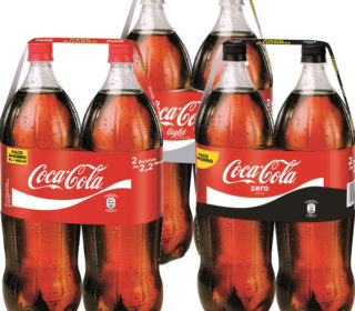 Coca-Cola pack 2×2 L. (clásica, zero o zero/zero)