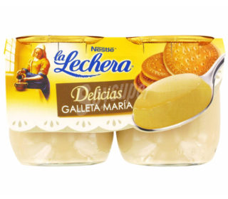 Delicias vidrio La Lechera pack 2×125 g.