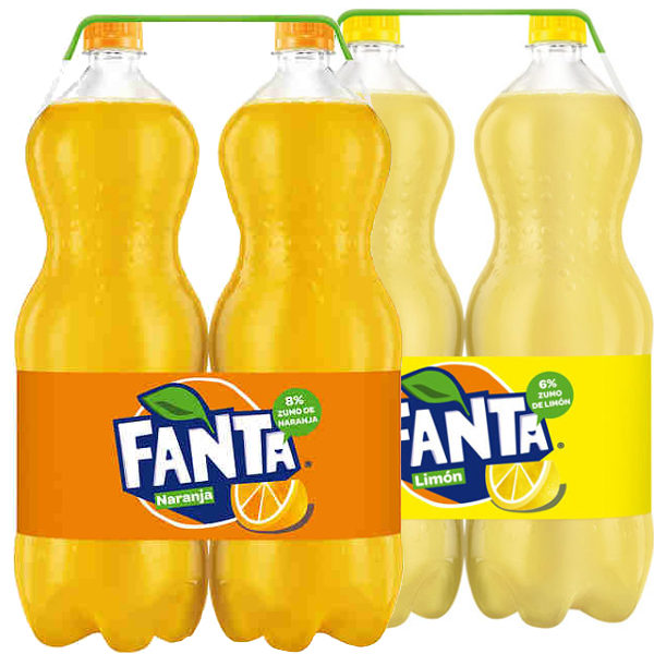 Fanta pack 2x2 L. (naranja o limón)