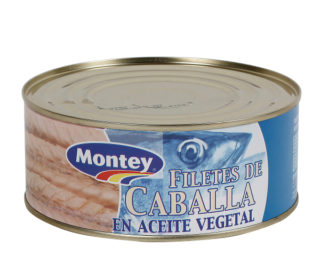 Filete caballa aceite Montey 650 g. Filete caballa aceite Montey 650 g.