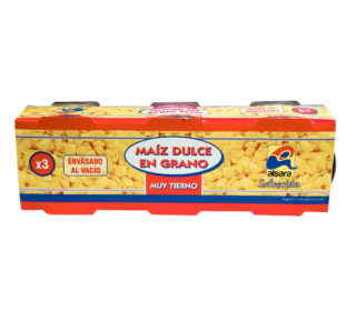 Maíz dulce Alsara pack 3×140 g.