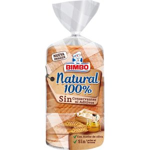Pan s/corteza natural 100% Bimbo 450 g.