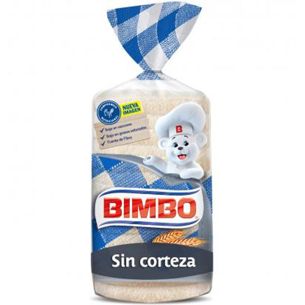 Pan s/corteza Bimbo 450 g.