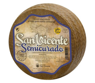 Queso semicurado mezcla San Vicente, 250 g.