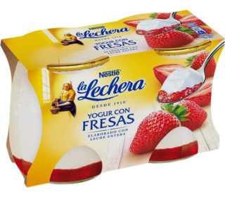 Yogur c/frutas La Lechera pack 2×125 g.