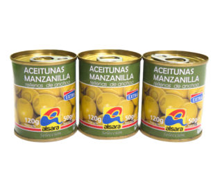 Aceitunas rellenas Alsara pack 3×50 g.