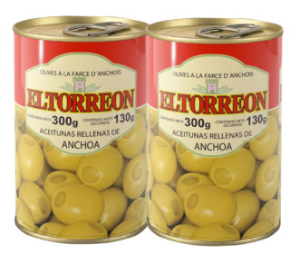 Aceitunas rellenas anchoa Torreón pack 2×130 g. Aceitunas rellenas anchoa Torreón pack 2×130 g.