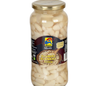 Alubias blancas cocidas Alsara tarro 400 g.