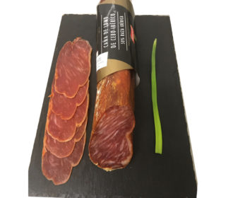 Caña de lomo ibérica cebo 50% raza ibérica Finura, 250 g. Caña de lomo ibérica cebo 50% raza ibérica Finura, 250 g.
