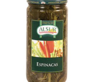 Espinacas Alsur tarro 425 g. Espinacas Alsur tarro 425 g.