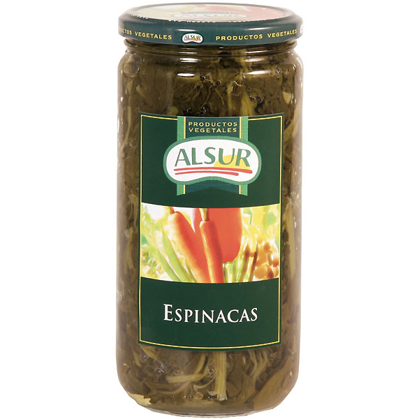 Espinacas Alsur tarro 425 g.