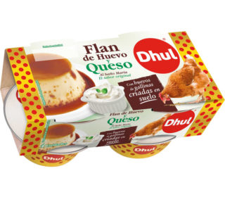 Flan huevo c/queso Dhul pack 4×110 g. Flan huevo c/queso Dhul pack 4×110 g.