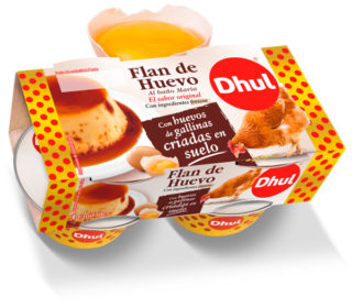 Flan de huevo original Dhul pack 4×110 g. Flan de huevo original Dhul pack 4×110 g.