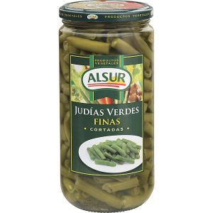Judías verdes finas Alsur tarro 360 g.
