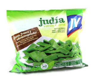 Judías verdes planas J.V. bolsa 450 g.