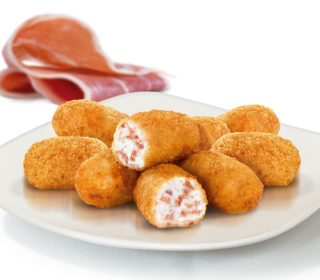 Mini croquetas jamón La Perla 350 g. Mini croquetas jamón La Perla 350 g.