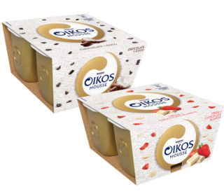 Oikos mousse chocolate y coco pack-4×55 g. Oikos mousse chocolate y coco pack-4×55 g.