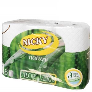 Papel higiénico Nicky Nature 3c 6 rollos a.vera