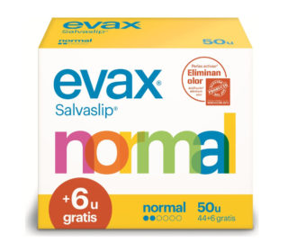 Protege-slip Evax normal cotton 44+6 und.