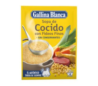 Sopa Gallina Blanca cocido 72 g. Sopa Gallina Blanca cocido 72 g.