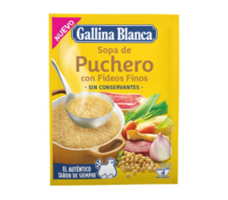 Sopa Gallina Blanca puchero fideo fino 72 g Sopa Gallina Blanca puchero fideo fino 72 g
