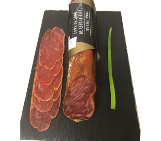 Caña de lomo ibérica cebo 50% raza ibérica Flor Sierra Jabugo, 250 g. Caña de lomo ibérica cebo 50% raza ibérica Flor Sierra Jabugo, 250 g.