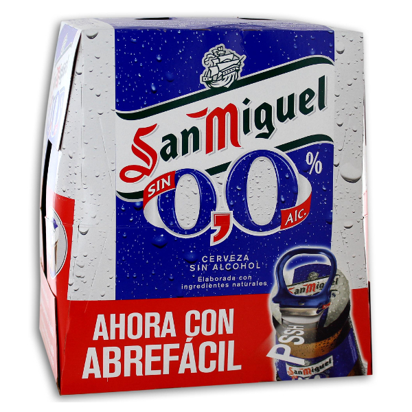 Cerveza San Miguel 0,0 pack 6x25 cl.
