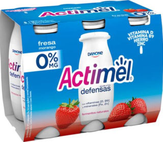 Actimel desnatado fresa pack 6×100 g.