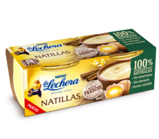 Natillas La Lechera vidrio pack 2×100 g. Natillas La Lechera vidrio pack 2×100 g.