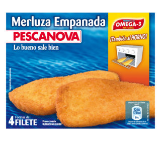 Filetes merluza empanada Pescanova 340 g. Filetes merluza empanada Pescanova 340 g.