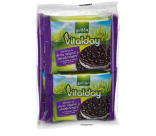 Tortitas arroz/choco Gullón pack 4×26,3 g.