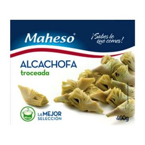 Alcachofas troceadas Maheso 400 g.