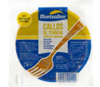Callos ternera guisados Montealbor pqte. 400 g. Callos ternera guisados Montealbor pqte. 400 g.