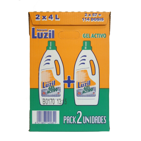 Gel detergente Luzil gel activo pack 2x52 dosis