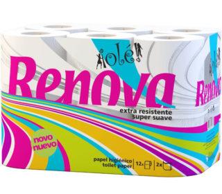 Papel higiénico Renova 2c 12 rollos blanco Papel higiénico Renova 2c 12 rollos blanco