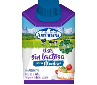 Nata sin lactosa Asturiana montar 200 ml. Nata sin lactosa Asturiana montar 200 ml.