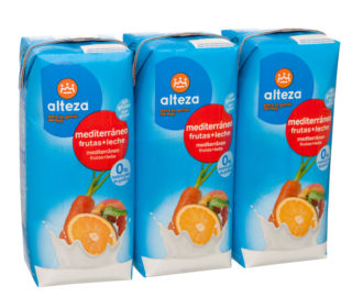 Fruta + Leche Alteza mediterráneo pack-3x330ml. Fruta + Leche Alteza mediterráneo pack-3x330ml.