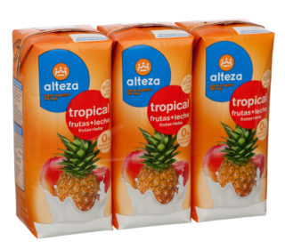 Fruta + Leche Alteza tropical pack-3x330ml. Fruta + Leche Alteza tropical pack-3x330ml.