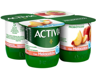 Yogur Activia desnatado c/frutas pack-4×120 g