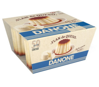 Flan queso Danone pack-4×100 g.