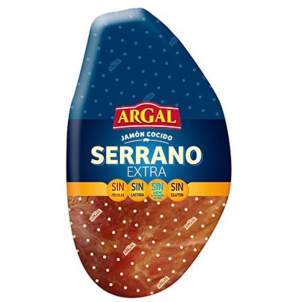 Jamón cocido serrano Argal, 250 g.