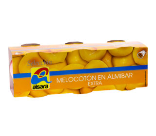 Melocotón en almibar Alsara pack-3×115 g. Melocotón en almibar Alsara pack-3×115 g.