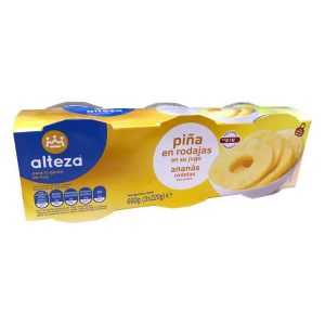 Piña en su jugo Alteza pack-3x140 g.