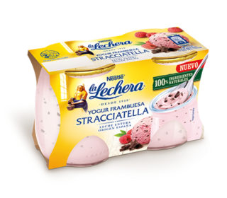 Yogur La Lechera frambuesa/straciatella pack-2×120 g. Yogur La Lechera frambuesa/straciatella pack-2×120 g.