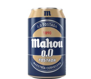 Cerveza 0,0 tostada Mahou lata 33 cl.