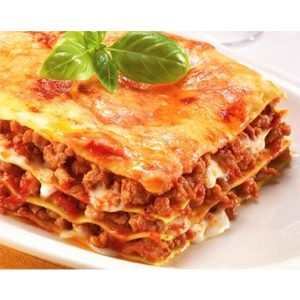 Lasaña de carne y bechamel, kg.