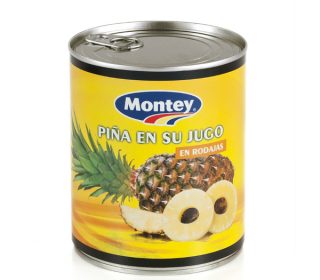 Piña en su jugo Montey 490 g. Piña en su jugo Montey 490 g.