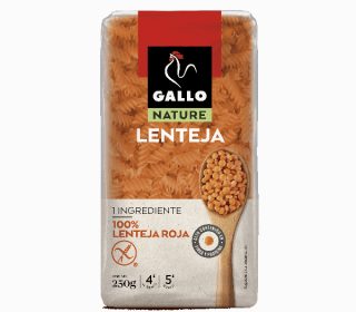 Pastas Gallo Nature lentejas hélices 250 g. Pastas Gallo Nature lentejas hélices 250 g.