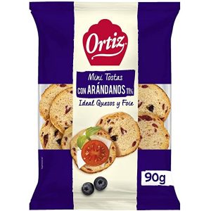 Mini tostas con arándanos Ortiz 90 g.