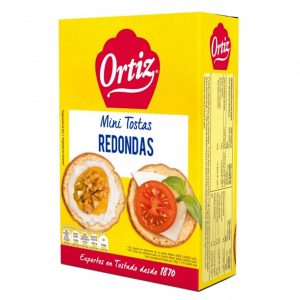 Mini tostas redondas Ortiz 100 g.